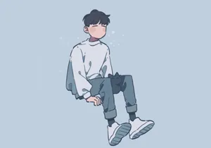 Brooding Sketch Of A Stylish Boy In Aesthetics Wallpaper