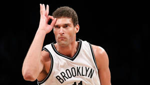 Brook Lopez 3-point Hand Gesture Wallpaper