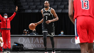 Brooklyn Nets Durant In Court Wallpaper