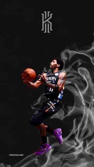 Brooklyn Nets Star Kyrie Irving Brings Skill And Leadership To The Court Wallpaper