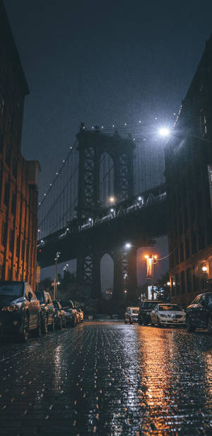 Brooklyn Night City Aesthetic Wallpaper