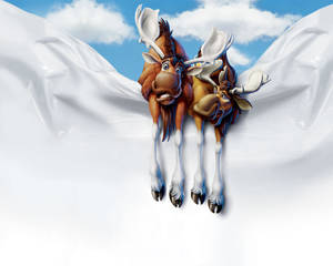 Brother Bear Rutt And Tuke Lounging On Page Wallpaper