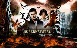 Brothers In Arms - Dean And Sam Winchester Of Supernatural Wallpaper