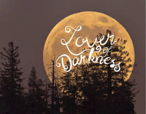 Brown Aesthetic Full Moon Laptop Wallpaper
