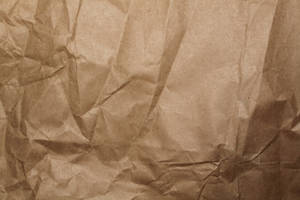 Brown Crumpled Paper Texture Wallpaper