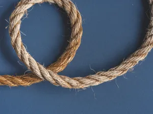 Brown Curled Rope Plain Aesthetic Wallpaper