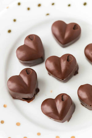 Brown Heart Chocolates Wallpaper