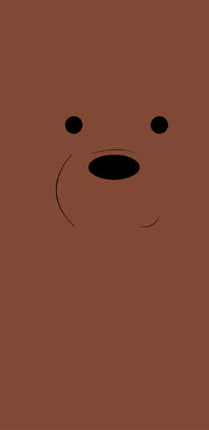 Brown Minimalist Bear Wallpaper