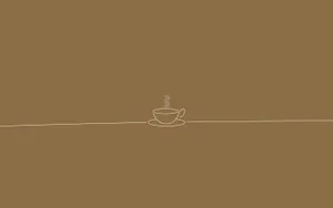 Brown Pastel Aesthetic Minimalist Coffee Cup Wallpaper