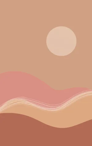 Brown Pink Desert Sun Wallpaper
