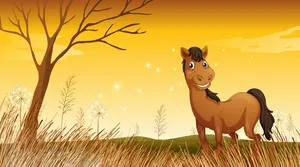 Brown Pony Smile Wallpaper