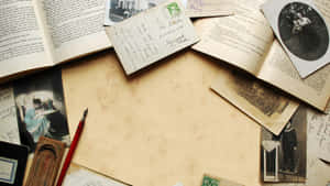 Brown Writing Paper And Letters Wallpaper