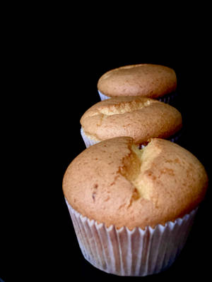 Brownish White Muffins Wallpaper