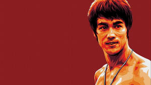 Bruce Lee In A Painting Wallpaper