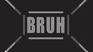 Bruh Reaction With White Lines Wallpaper