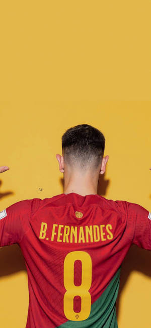 Bruno Fernandes Number 8 Wallpaper