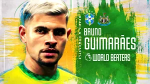 Bruno Guimarães Capturing The Football Field Wallpaper
