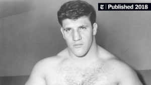 Bruno Sammartino Vintage Grayscale Portrait Wallpaper