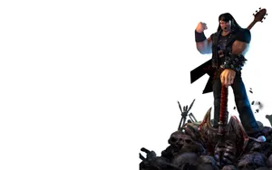 Brutal Legend Eddie Riggs With Skulls Wallpaper