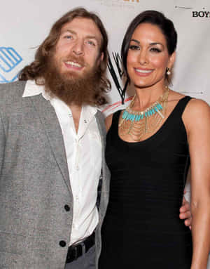 Bryan Danielson Brie Bella Wrestlers Wallpaper