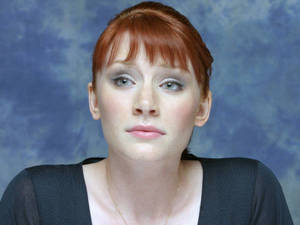 Bryce Dallas Howard Blue Aesthetic Photo Wallpaper