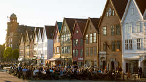 Bryggen Waterfront Dining Experience Wallpaper