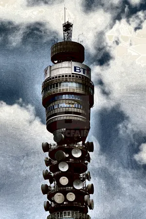 Bt Tower Filtered Blue Aesthetic Wallpaper