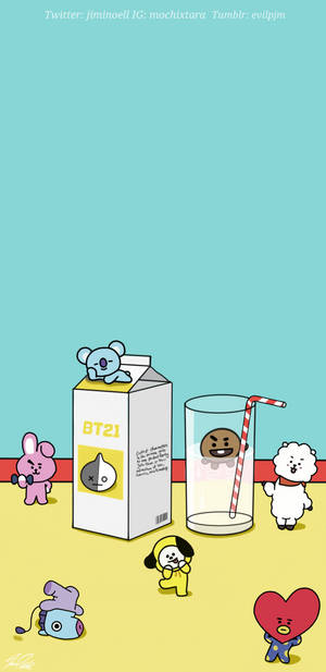 Bt21's Winken, Blinken And Nod Of Cuteness Wallpaper