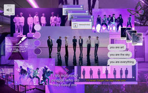 Bts Aesthetic Purple Collage Wallpaper