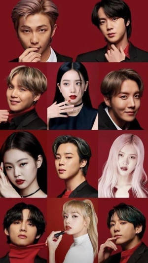 Bts And Blackpink Id Photos Wallpaper