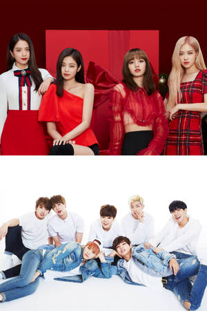 Bts And Blackpink Photoshoot Wallpaper