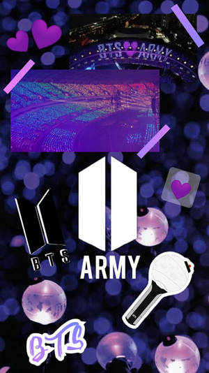 Bts Army Purple Fan Art Wallpaper