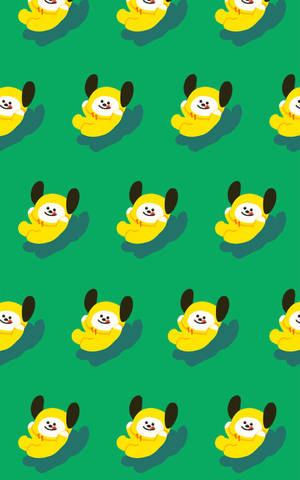 Bts Bt21 Chimmy Pattern Wallpaper