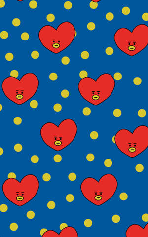 Bts Bt21 Tata Pattern Wallpaper