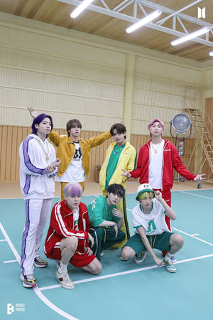 Bts Butter Group Indoor Sports Court Wallpaper