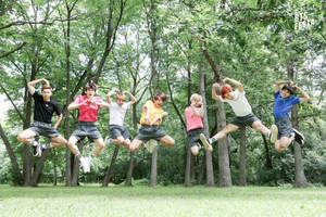 Bts Desktop Jumpshot In Forest Wallpaper