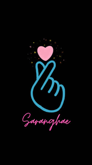 Bts Finger Heart Saranghae Wallpaper