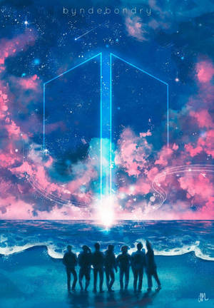 Bts Galaxy On The Beach Wallpaper