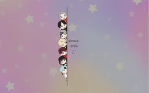 Bts Laptop Tinytan Peeking Out Wallpaper