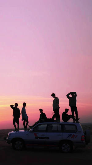 Bts Lockscreen Car Silhouette Wallpaper