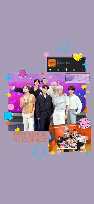 Bts' Permission To Dance Debut Album Cover Wallpaper