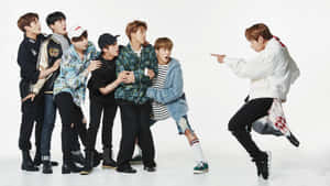 Bts Rocks In This Fun Photo! Wallpaper