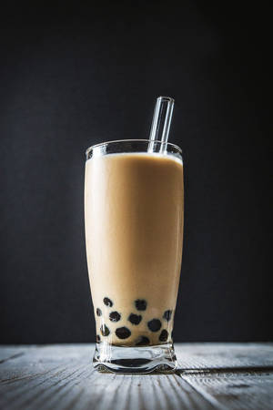 Bubble Tea In Clear Glass Wallpaper