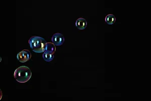 Bubbles On Black Tablet Wallpaper