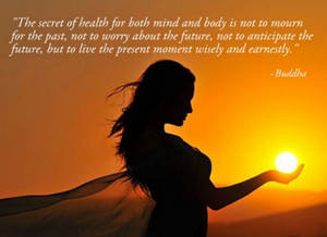 Buddha Quotes Woman Sunset Wallpaper