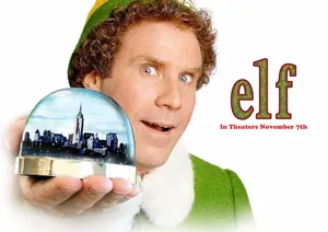 Buddy The Elf Spreads Christmas Cheer Wallpaper