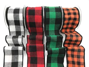 Buffalo Plaid Ribbons Wallpaper