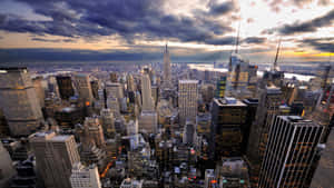 Building Cityscape Of New York State Wallpaper