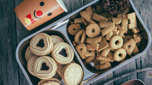 Bunch Of Biscuits Dessert Wallpaper