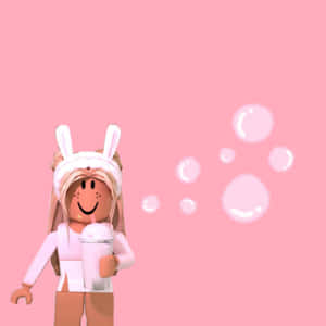 Bunny Eared Character With Bubbles Wallpaper